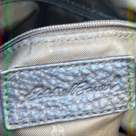 Eddie Bauer Large Brown Pebble Leather Shoulder Tote Purse - Picture 9 of 11